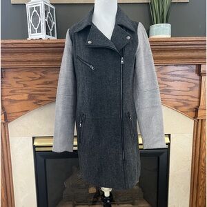 Tinley Road Women's Gray Wool Blend Asymmetrical Jacket Size Small NWOT